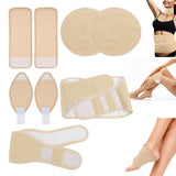 8 Pieces Castor Oil Wrap Pack Kit Reusable Compress Castor Oil Wrap for Waist Neck Breast Knee Feet