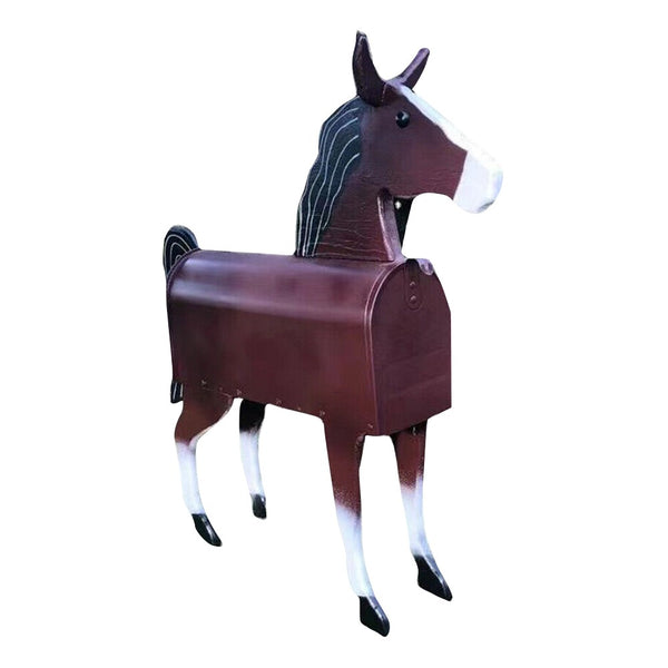 Unique Metal Mailbox Aninal Shape Farm Garden Decor Horse Style
