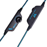 3.5mm Gaming Headset with Mic and LED Light for PC Mac Laptop Blue