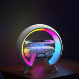 Wireless Bluetooth Smart Speaker Atmosphere Night Light Supports Wireless Charging Multifunctional Timing Alarm Clock