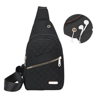 Women Chest Bag Sling Bag Crossbody Bag Shoulder Bag Black