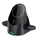 3-in-1 Wireless Magnetic Charger Qi Fast Charging Stand for iPhone Airpods Black