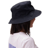 2Pcs Unisex Bucket Hat Cotton Outdoor Sun Cap Black and Orange
