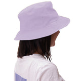 2Pcs Unisex Bucket Hat Cotton Outdoor Sun Cap Navy and Purple