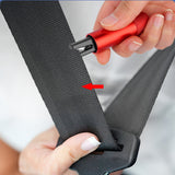 2-in-1 Car Safehammer Glass Breaker Safety Hammer Window Glass Breaker with Seat Belt Cutter Red