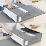 2Pcs Foldable Bed Sheet Organizer Clothes Bedding Storage Bags Style  1