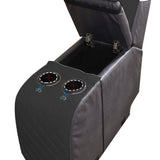 2-Seater Water Resistant Non-Slip Split Recliner Couch Cover with Console Sofa Chair Protector Slipcovers Black