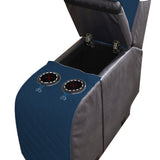 2-Seater Water Resistant Non-Slip Split Recliner Couch Cover with Console Sofa Chair Protector Slipcovers Navy Blue
