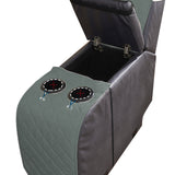 2-Seater Water Resistant Non-Slip Split Recliner Couch Cover with Console Sofa Chair Protector Slipcovers Gray