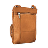 Women Genuine Leather Crossbody Bag Sling Purse Shoulder Bag Champagne