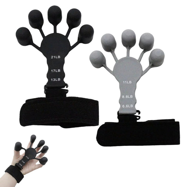 2Pcs Finger Exerciser Hand Grip Strength Trainer Hand Finger Strengthener