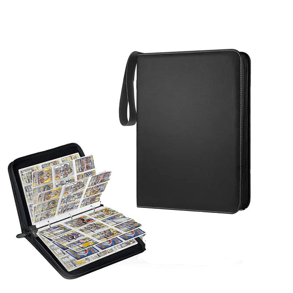 900 Pockets Card Album Cards Binder Book Game Card Collectors Holder Case Black