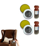 2Pcs Furniture Salve for Leather Furniture Repair Oil with Brushes