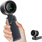 3-in-1 Rechargeable Mini Turbo Fan Portable 5-Gear Wind Handheld Cooling Fan for Outdoor Activities Travel Working Black