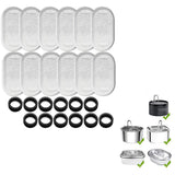 12Pcs Set Replacement Filters and 12 Pre-Filter Sponges Compatible with Most Stainless Steel Pet Water Fountain