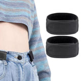 2Pcs No Buckle Elastic Belts for Pants Adjustable Hook and Loop Waist Belts