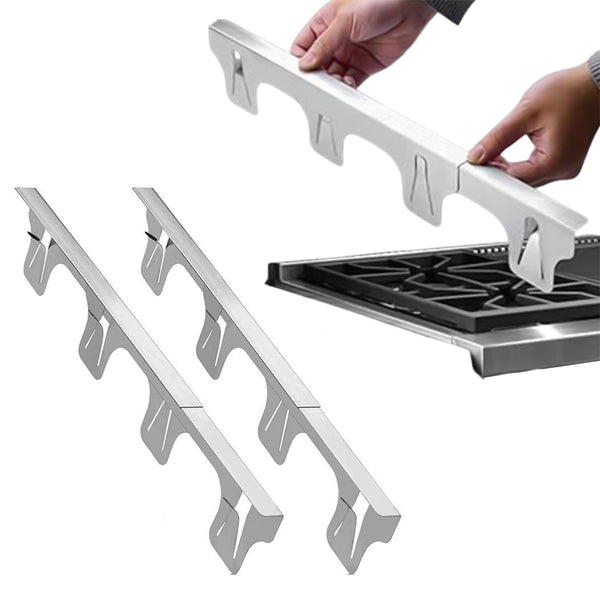 4Pcs Adjustable Stove Gap Fillers Heat Resistant Stove Gap Covers Stainless Steel Gas Stove Side Gap Protector Silver