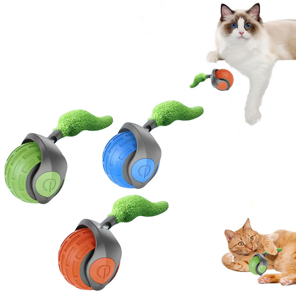 3Pcs Automatic Moving Ball Toy for Cat Indoor Play Interactive Rotating Ball Toys