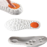Pair of 4D Cloud-Soft Comfort Soles Cushioning Arch Support Insoles Grey