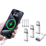 4 Pcs USB-C Male to Lightning Female Adapter for iPhone 15/16 Charging and Data Transfer