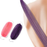 2Pcs African Style Net Bath Sponge Quick-Drying Nylon Scrubbers Purple and Pink