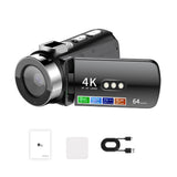 64MP 4K Video Camera with 28X Digital Zoom Night Vision Touchscreen Camera for Vlogging Live Streaming