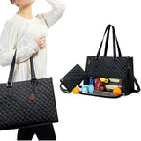 2-in-1 Insulated Lunch Tote Bag with Matching Wallet Laptop Bag for Work Travel Daily Use Bag