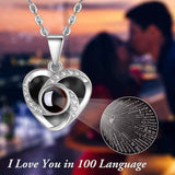 Valentines Preserved Rose with I Love You Necklace for Her Mothers Day Anniversary Birthday Gift Silver