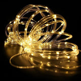Solar Rope Lights 12m 100 LED with 8 Modes for Parties and Weddings Warm White