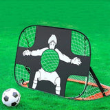 2-in-1 Portable Foldable Soccer Goal with Detachable Target - Red