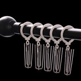 50Pcs Curtain Pleat Hooks 4 Prong Slips Gathering Hook Heading Pinch Pleat Stainless Steel