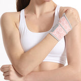 Carpal Tunnel Wrist Brace 2-Pack Adjustable Wrist Support Wraps for Men and Women Pink