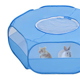 Portable Pop-Up Small Animal Playpen Foldable Pet Tent for Chick Hamster Rabbit Blue