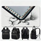2-in-1 Laptop Backpack with Insulated Lunch Bag Work Backpack for 15.6 Inch Laptop Black