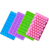 4 PCS Silicone Mini Gummy Chocolate Gummy DIY Molds with 2pcs Dropper
