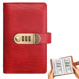 Savings Challenge Book 100 Envelopes with 3 Digit Combination Lock Red