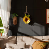 12Pcs Large Felt Bulletin Board Wall Tiles for Office & HomePanels Black