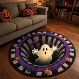 3D Halloween Area Rug Round Non Slip Soft for Bedroom Living Room Style 3