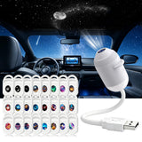 Sky Night Light Projector 2-in-1 Portable with 24 Projection for Bedroom Home Ceiling Car Decor