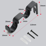 Hang Double Center Support Curtain Rod Bracket Pole Holder Hook for 1.8cm 2.6cm Rods