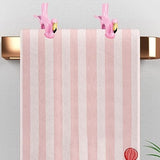 2Pcs Portable Beach Towel Clamp Laundry Quilt Retaining Clip Clothes Pegs Flamingo Style