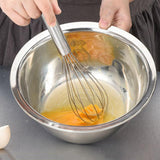 5 PCS 410 Stainless Steel Colander and Mixing Bowl Set 22 to 30cm