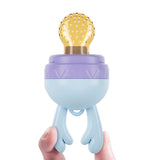 Baby Fresh Fruit Food Feeder Pacifier Set Silicone Feeding Nipple Blue