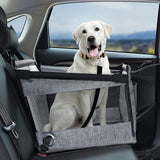 Foldable Pet Auto Seat  Pad Water-resistant for Small Medium Dogs Gray
