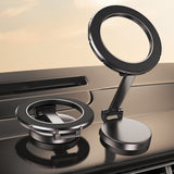 Magnetic Car Phone Holder Rotating Magnet Mount Mobile Cell Phone Stand Dash Fit Gray