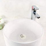 4 PCS Universal Plastic Sink Stoppers with Metal Pull Rings for Basins and Bathtubs