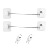 2PCS Mini Fridge Lock Cabinet Lock with Keys for Freezer Cabinets Drawers White