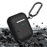 For Airpods 2nd and 1st Generation Silicone Protective Case Cover with Cleaner Kit and Keychain Black