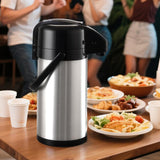3L Stainless Steel Vacuum Insulated Water Dispenser Coffee Carafe for Hot Drinks Tea Liquid Silver