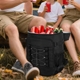 25L Insulated Cooler Backpack Freshness Preservation Backpack - Black